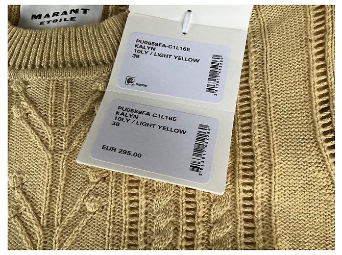 Isabel Marant Etoile Kalyn Strickpullover Baumwolle Gelb - Ansicht 6
