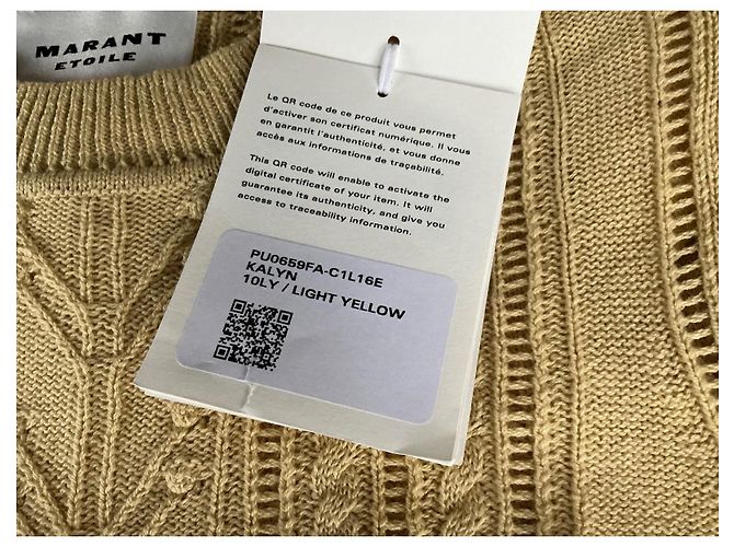Isabel Marant Etoile Kalyn Strickpullover Baumwolle Gelb - Ansicht 7