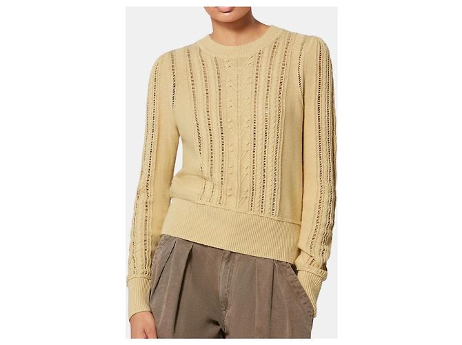 Isabel Marant Etoile Kalyn Strickpullover Baumwolle Gelb - Ansicht 8