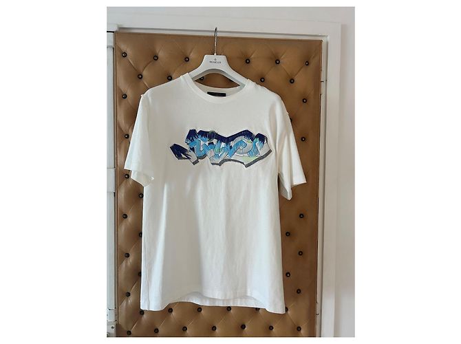 Louis Vuitton 3D Besticktes T-Shirt LV Graffiti Weiß - Ansicht 2