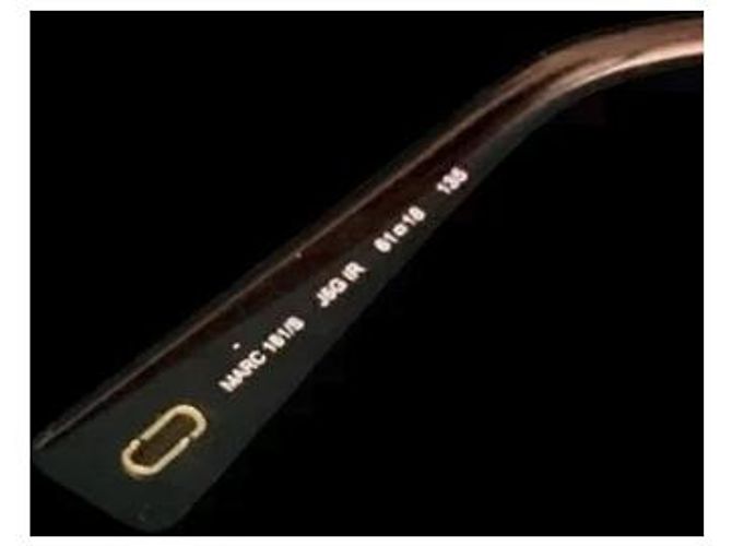 Occhiali da sole Marc Jacobs neri e oro in acetato Nero D'oro - vista 3