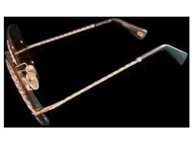 Occhiali da sole Marc Jacobs neri e oro in acetato Nero D'oro - vista 4