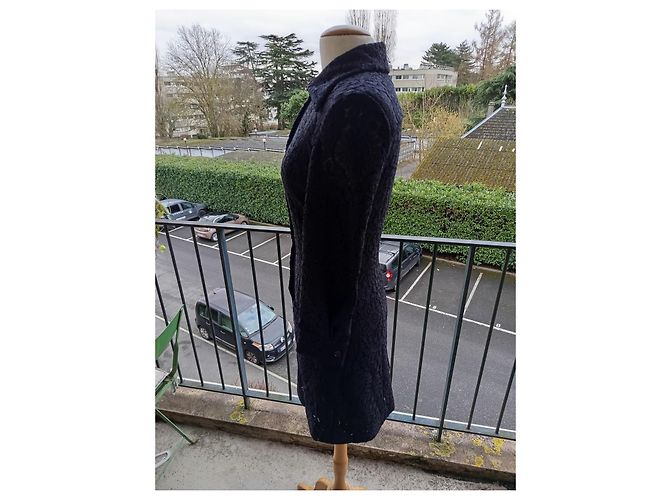 Chloé Spitzenkleid Schwarz und Navy Blau Größe 36 Marineblau - Ansicht 3