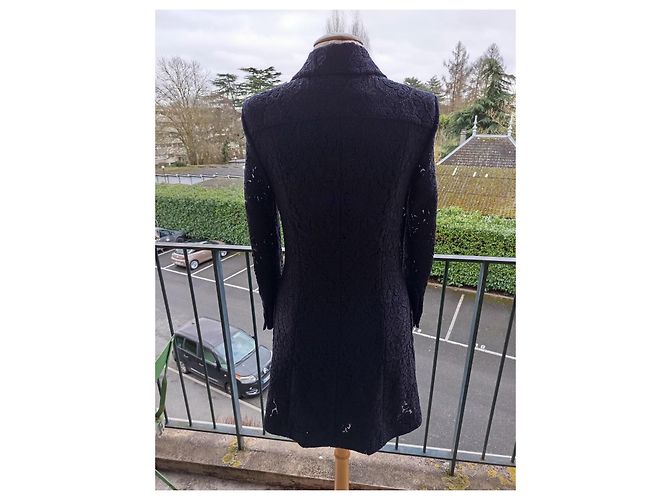 Chloé Spitzenkleid Schwarz und Navy Blau Größe 36 Marineblau - Ansicht 5