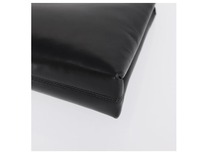 Salvatore Ferragamo Borsa a Spalla Gancini Chain in Pelle Nera Oro Auth 169084 Nero D'oro - vista 14