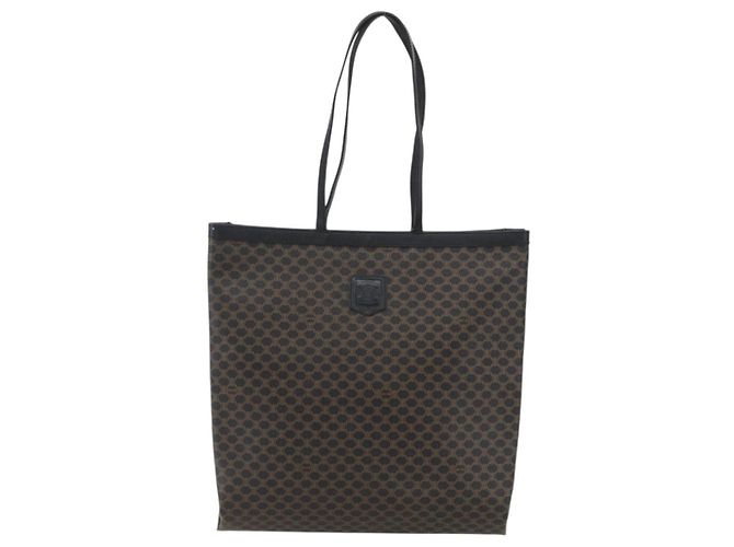Céline Borsa a mano in tela Macadam CELINE in pelle PVC nera e oro Auth 170122 Nero D'oro - vista 13