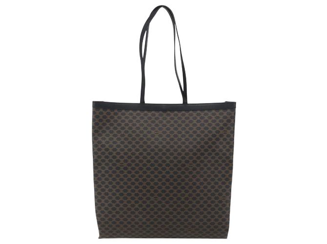 Céline Borsa a mano in tela Macadam CELINE in pelle PVC nera e oro Auth 170122 Nero D'oro - vista 2