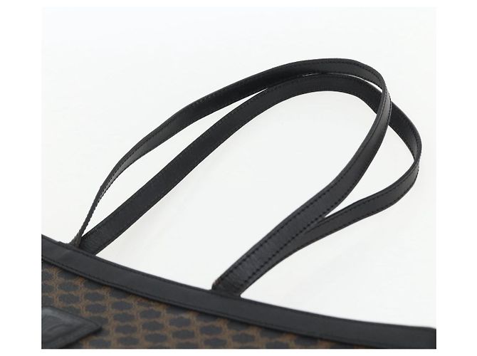 Céline Borsa a mano in tela Macadam CELINE in pelle PVC nera e oro Auth 170122 Nero D'oro - vista 8