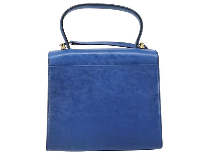Borsa a mano CÉLINE Circle in pelle 2 in 1 blu oro Auth 163422 D'oro - vista 2