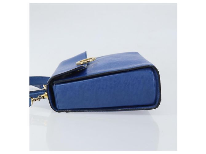 Borsa a mano CÉLINE Circle in pelle 2 in 1 blu oro Auth 163422 D'oro - vista 4