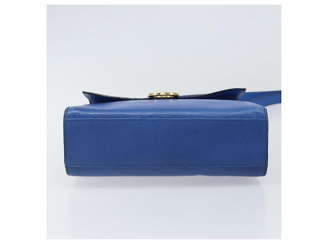 Borsa a mano CÉLINE Circle in pelle 2 in 1 blu oro Auth 163422 D'oro - vista 5
