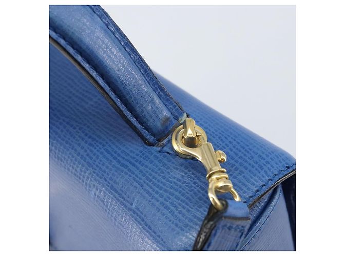 Borsa a mano CÉLINE Circle in pelle 2 in 1 blu oro Auth 163422 D'oro - vista 9