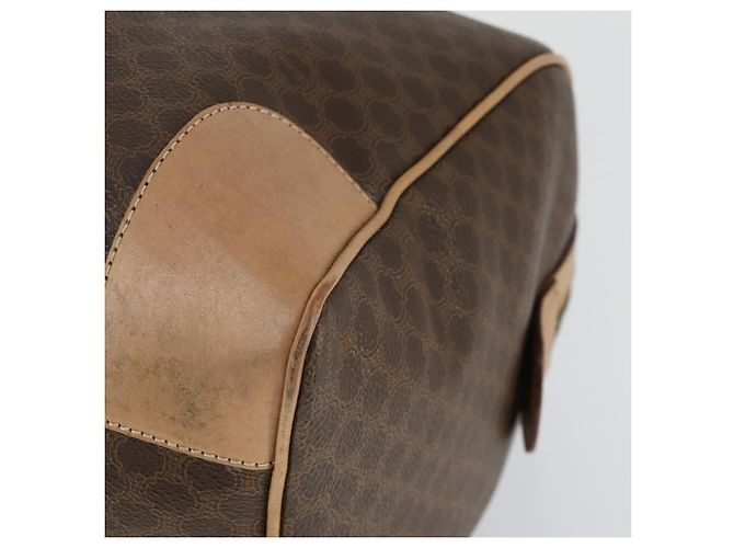 Céline Borsa Boston in tela Macadam CELINE in pelle PVC marrone oro Auth mr1830 D'oro - vista 14
