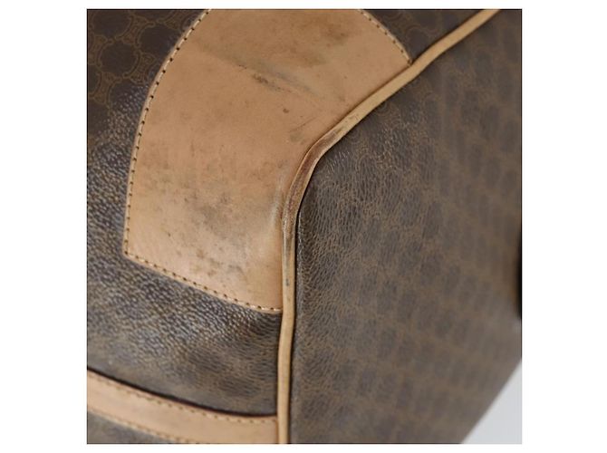 Céline Borsa Boston in tela Macadam CELINE in pelle PVC marrone oro Auth mr1830 D'oro - vista 15