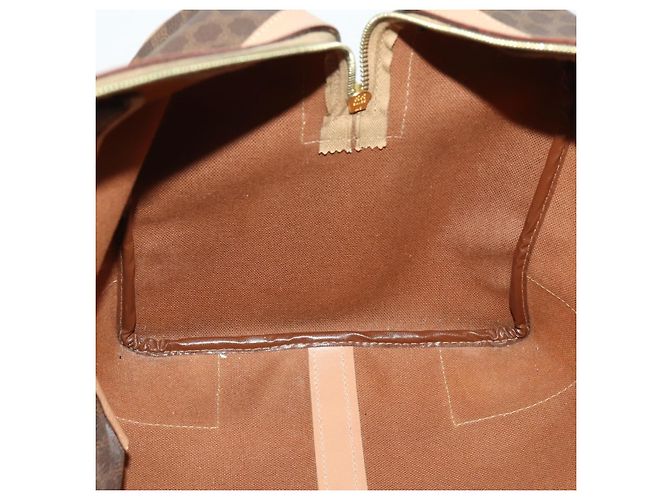 Céline Borsa Boston in tela Macadam CELINE in pelle PVC marrone oro Auth mr1830 D'oro - vista 21