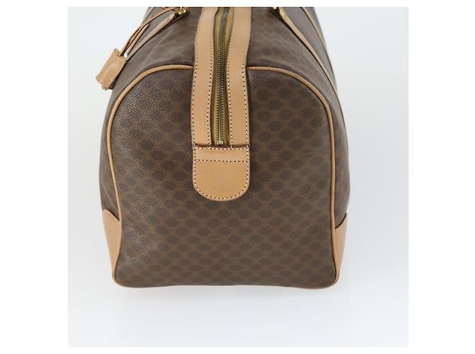 Céline Borsa Boston in tela Macadam CELINE in pelle PVC marrone oro Auth mr1830 D'oro - vista 3