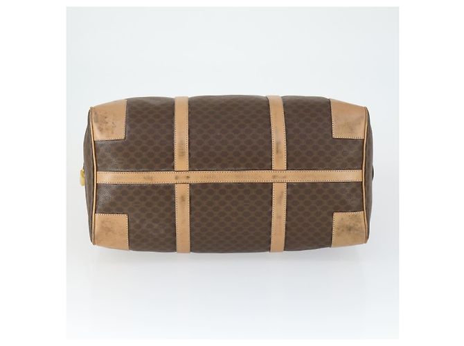Céline Borsa Boston in tela Macadam CELINE in pelle PVC marrone oro Auth mr1830 D'oro - vista 5