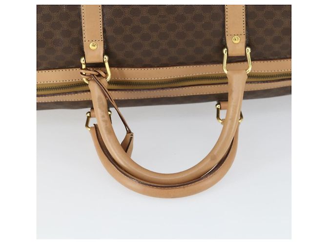 Céline Borsa Boston in tela Macadam CELINE in pelle PVC marrone oro Auth mr1830 D'oro - vista 7