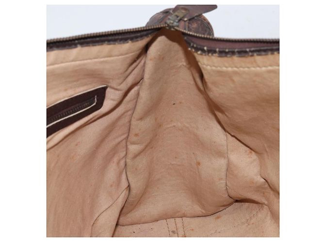 Borsa Boston in tela Trotter Christian Dior marrone oro Auth gh1637 D'oro - vista 17