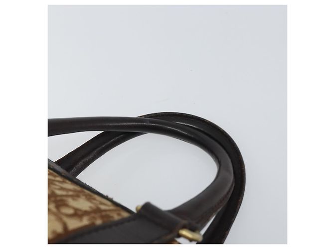 Borsa Boston in tela Trotter Christian Dior marrone oro Auth gh1637 D'oro - vista 8