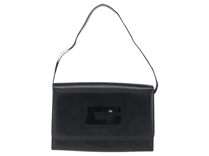 Borsa a Spalla in Pelle Nera e Argento GUCCI 001 3064 Auth 170510 Nero - vista 13