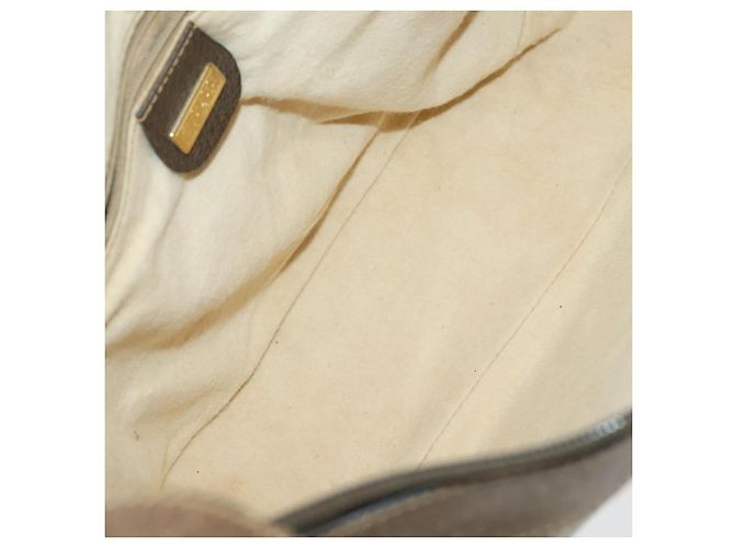 Gucci Borsa a Spalla GG Supreme PVC Beige Oro 001 256 0719 Auth BA9947 D'oro - vista 11