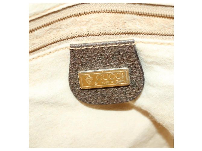 Gucci Borsa a Spalla GG Supreme PVC Beige Oro 001 256 0719 Auth BA9947 D'oro - vista 20