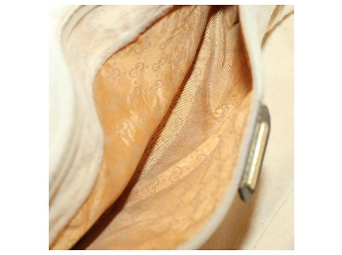 Gucci Borsa a Spalla GG Supreme PVC Beige Oro 001 256 0719 Auth BA9947 D'oro - vista 22
