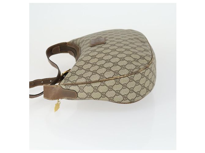 Gucci Borsa a Spalla GG Supreme PVC Beige Oro 001 256 0719 Auth BA9947 D'oro - vista 4