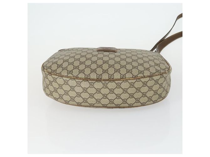 Gucci Borsa a Spalla GG Supreme PVC Beige Oro 001 256 0719 Auth BA9947 D'oro - vista 5