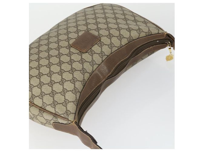 Gucci Borsa a Spalla GG Supreme PVC Beige Oro 001 256 0719 Auth BA9947 D'oro - vista 6