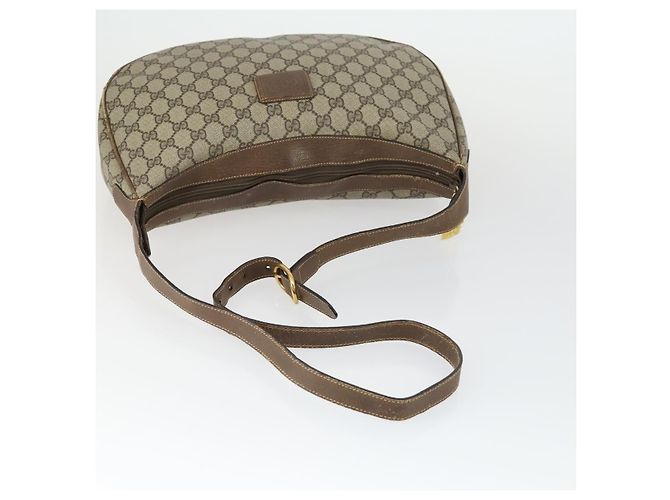 Gucci Borsa a Spalla GG Supreme PVC Beige Oro 001 256 0719 Auth BA9947 D'oro - vista 7
