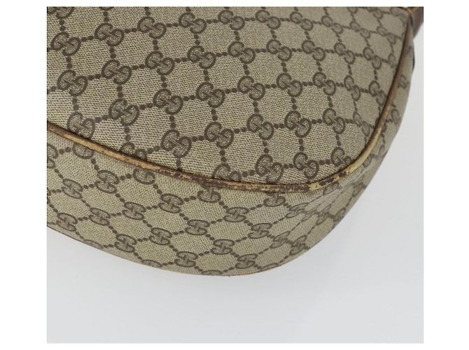 Gucci Borsa a Spalla GG Supreme PVC Beige Oro 001 256 0719 Auth BA9947 D'oro - vista 9