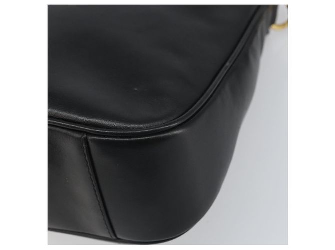 Borsa a Spalla in Pelle Gucci Bamboo 2way Nera Oro 001 2113 1638 Auth ki6316 Nero D'oro - vista 16