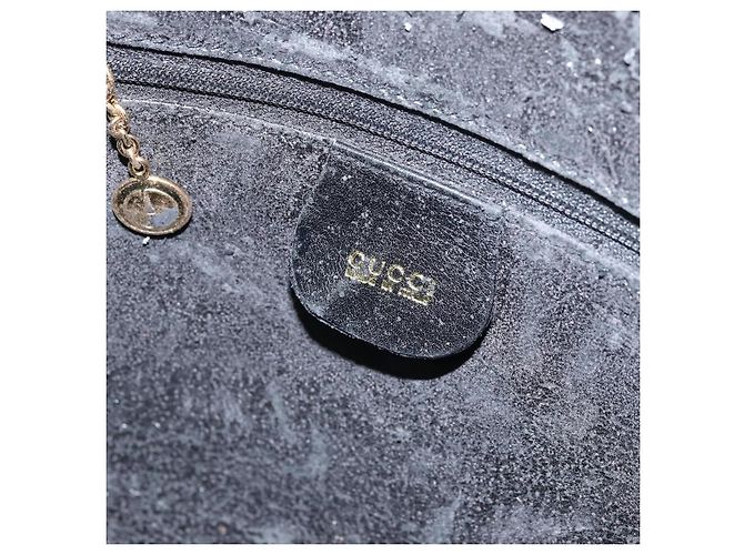 Borsa a Spalla in Pelle Gucci Bamboo 2way Nera Oro 001 2113 1638 Auth ki6316 Nero D'oro - vista 20