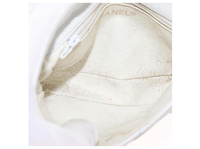 CHANEL Bauchtasche aus Lammleder Gold Weiß CC Auth bs33133 Golden - Ansicht 11