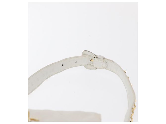 CHANEL Bauchtasche aus Lammleder Gold Weiß CC Auth bs33133 Golden - Ansicht 14