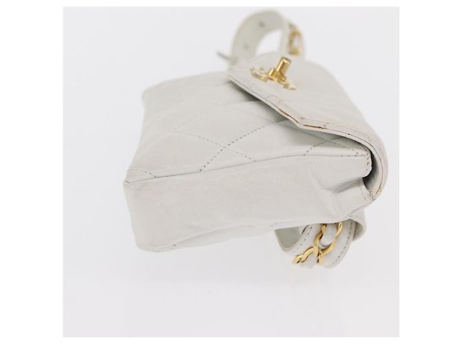CHANEL Bauchtasche aus Lammleder Gold Weiß CC Auth bs33133 Golden - Ansicht 3