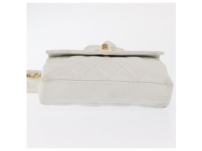 CHANEL Bauchtasche aus Lammleder Gold Weiß CC Auth bs33133 Golden - Ansicht 5
