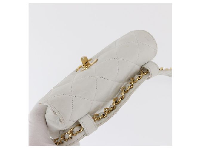 CHANEL Bauchtasche aus Lammleder Gold Weiß CC Auth bs33133 Golden - Ansicht 6