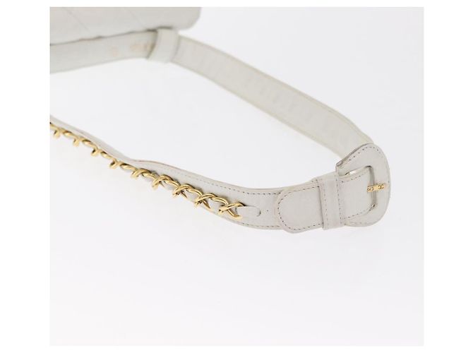 CHANEL Bauchtasche aus Lammleder Gold Weiß CC Auth bs33133 Golden - Ansicht 7
