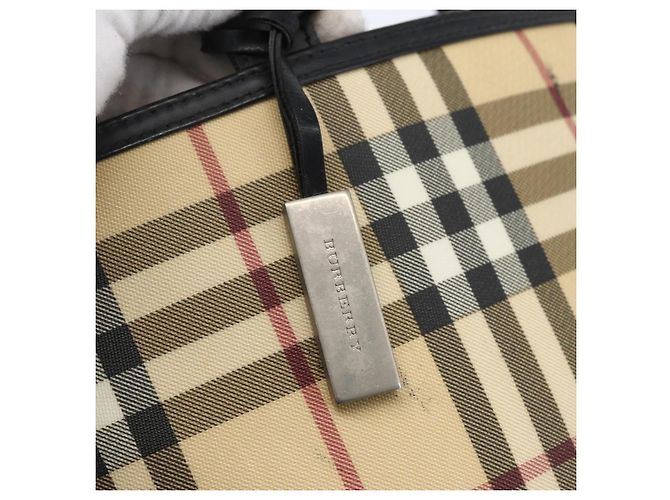 Burberry Borsa a mano in PVC con motivo Nova Check beige Auth BA10104 - vista 10