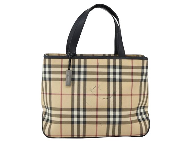 Burberry Borsa a mano in PVC con motivo Nova Check beige Auth BA10104 - vista 13