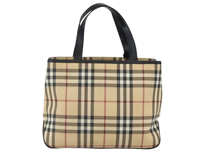 Burberry Borsa a mano in PVC con motivo Nova Check beige Auth BA10104 - vista 2