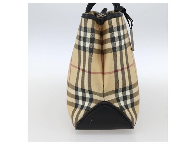 Burberry Borsa a mano in PVC con motivo Nova Check beige Auth BA10104 - vista 3