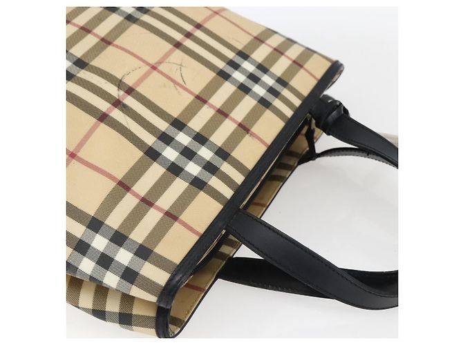 Burberry Borsa a mano in PVC con motivo Nova Check beige Auth BA10104 - vista 6