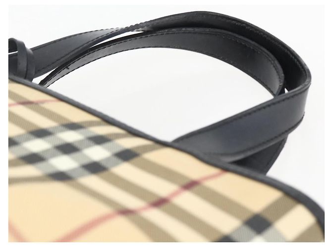 Burberry Borsa a mano in PVC con motivo Nova Check beige Auth BA10104 - vista 8