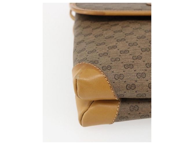 Gucci Borsa a Spalla Micro GG Supreme PVC Beige Oro 49 007 5548 Auth ep13173 D'oro - vista 14