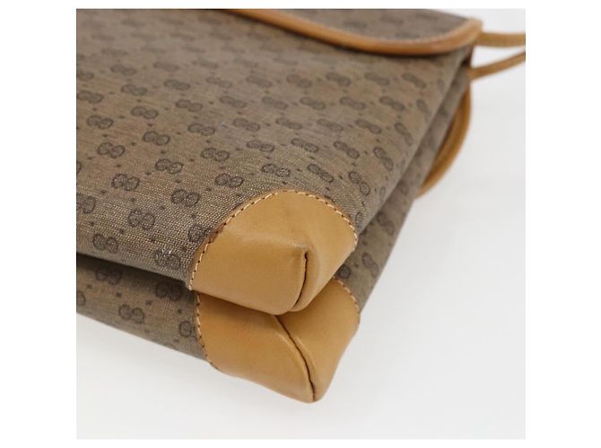 Gucci Borsa a Spalla Micro GG Supreme PVC Beige Oro 49 007 5548 Auth ep13173 D'oro - vista 15
