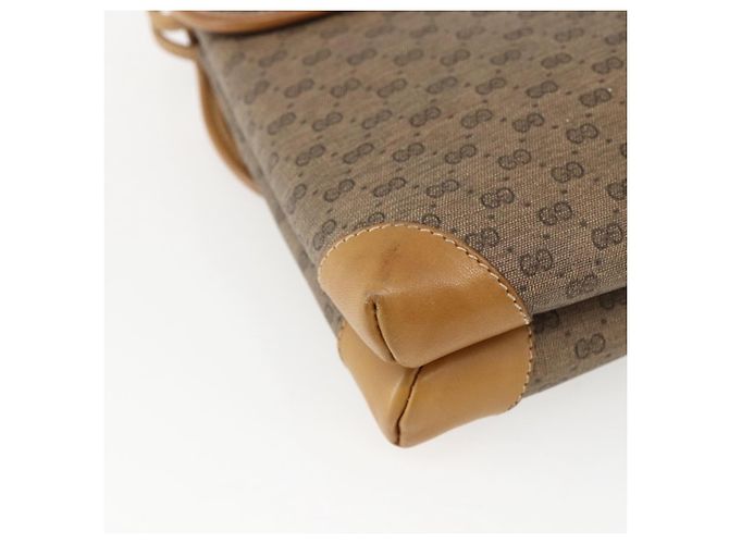 Gucci Borsa a Spalla Micro GG Supreme PVC Beige Oro 49 007 5548 Auth ep13173 D'oro - vista 16